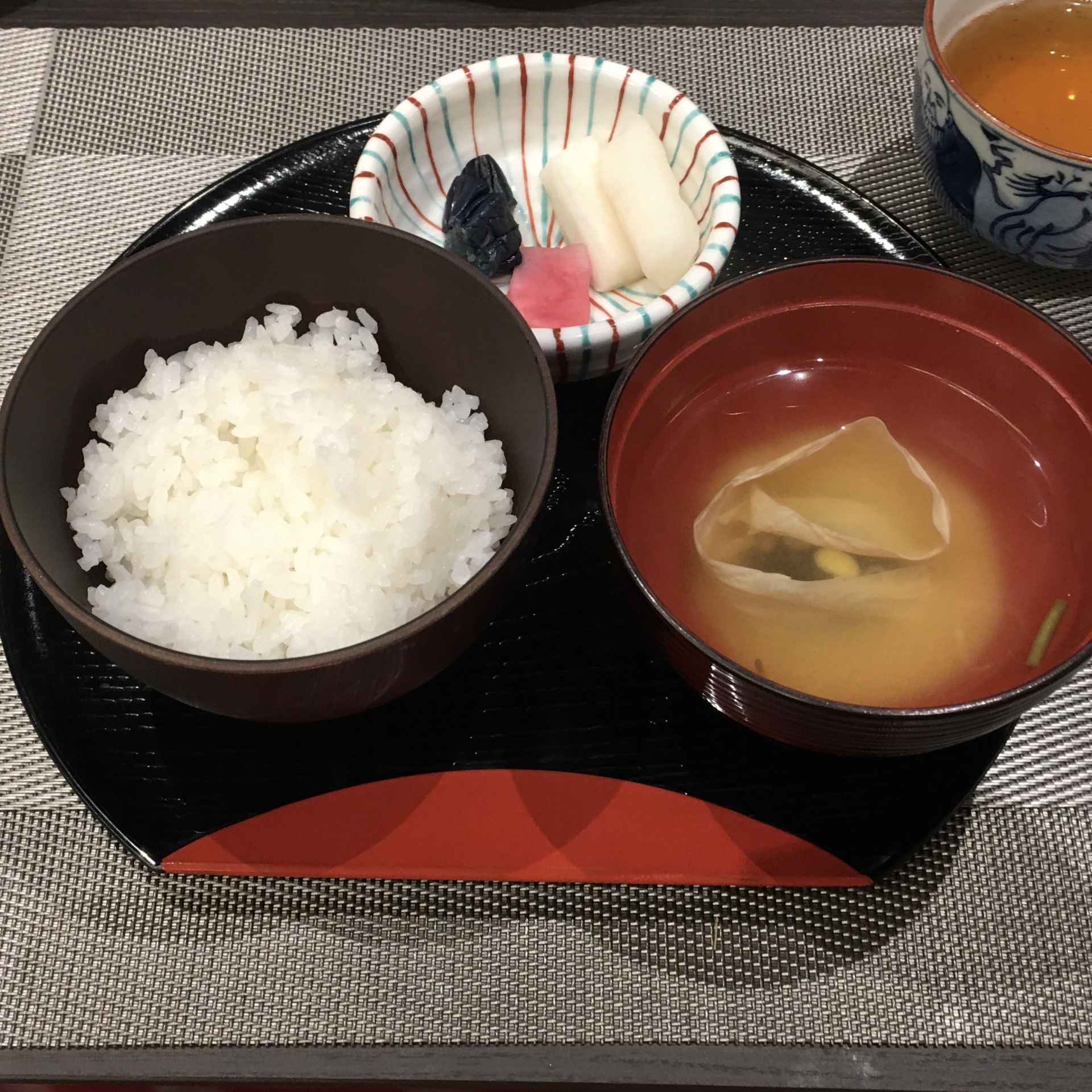 Miso soupe et riz blanc